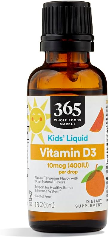 365 af Whole Foods Market, Vitamin D-3 Liquid 400Iu Tangerine Flavor, 1 Ounce