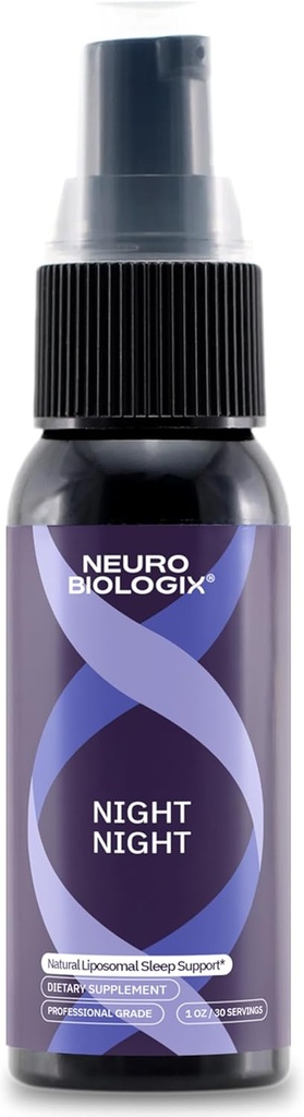 Night Night Liposomal Spray - Non-Habitat-Forming Sleep Supplement med Melatonin & GABA - Fast- Absorbing Sleep Spray at fremme hvile, afslapning & positiv mood - Allergen- Free & Vegan