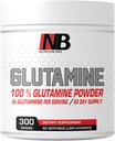 Glutamin Pulver 300 Grams Unflavored 60 dages forsyning 5 Grams L- Glutamin per Servering