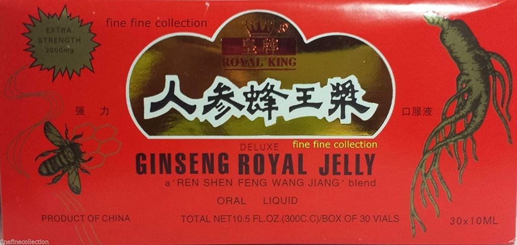 Ginseng Royal Jelly (Ekstra Styrke) - Oral væske i hætteglas (10 ml x 30 hætteglas) af Royal King