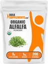 BulkSupplements.com Organic Alfalfa Grass Powder - Alfalfa Supplement, Green Superfood Powder - Vegan & Gluten Free, 5g per Serving, 1kg (2,2 lbs) (Pack of 1)