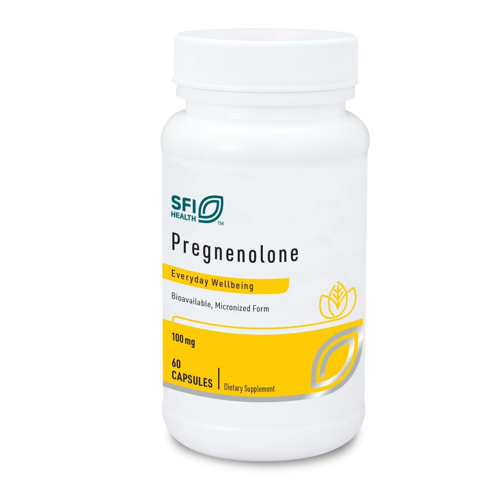 Klaire Labs SFI Health Graphenolone - Maj Support Memory, Mood & Energy for Voksne - 100mg afledt fra Wild Yam - Bioavailable & Mikronised for Enhanced Absorption - Hypoallergen (60 kapsler)