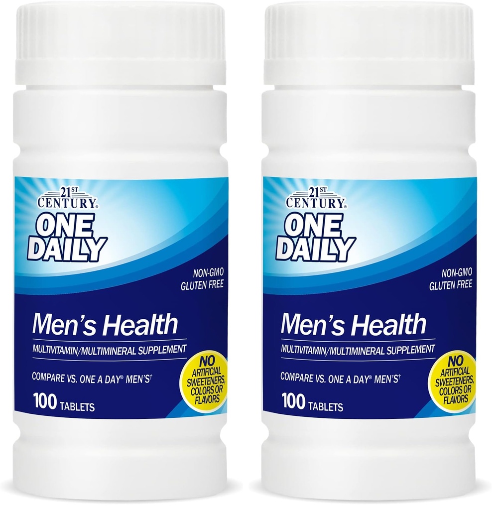 21 Century One Daily Men 's Health Tablets, 100 Greve (Pack of 2)