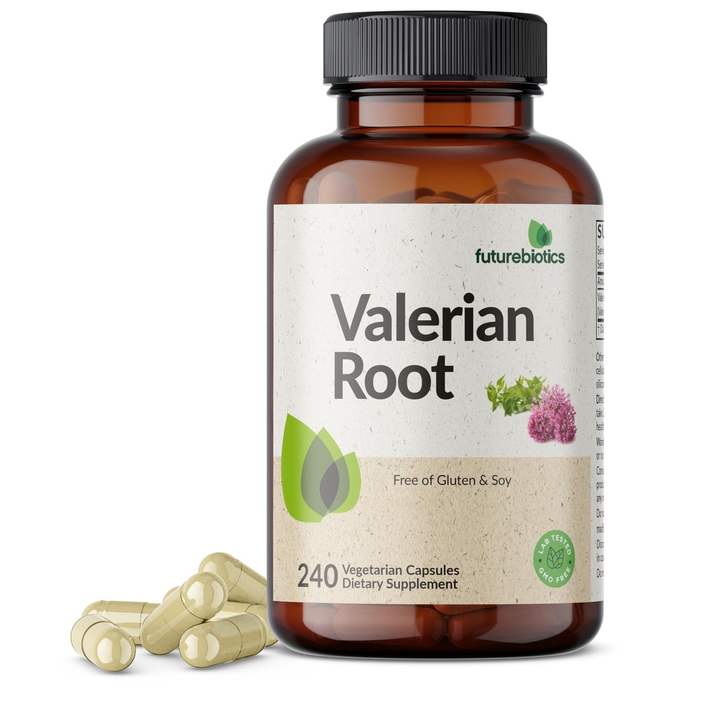 Futurebiotika Valerian Root 1200 MG fremmer afslapning Non- GMO, 240 Vegetariske kapsler
