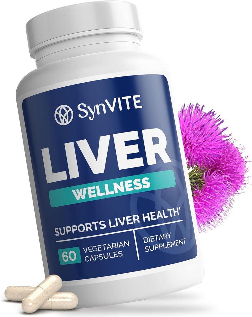 Lever Wellness - Lever renser Detox & Reparation for leversundhed med Artichoke Extract, Milk Thistle, Mælkebøtte Root, Beet Root, Gurkemeje & Mere - Vegetar, Non- GMO, Gluten- Free, Made in USA