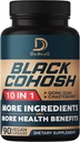 Black Cohosh Supplement - 3 Måneder for menopause og immunforsvar - Blend of 12 Potent Herb Inkluderer Dong Quai, Chasteberry, Wild Yam, Red Clover, Black Pepper & andre - 90 Vegansk Kapsler