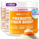 GoBiotix Fiber Supplement Pulver med Prebiotika til fordøjelsessygdomme og GLP-1 Support, Opløselige Fiber til Gut Health & Debloat, Keto, Vegan, Gluten & Sugar Free, 35 Servere (2 Pack)