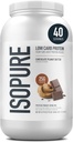 Isopure Low Carb 100% Pure Whey Isolate Protein Powder, Lactose Free, Gluten Free, Med vitaminer, Chokolade Peanut Butter, 25g Protein Per Servering, 3 Lbs, 40 Servering (Packaging May Vary)