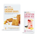 Munchkin ® Milkmakers ® Amning Drink Mix Supplement med B Vitamin & Mælk tidsel, 14 Greve og Amning Cheddar Crisps til Amning mødre med Havre og Hør, 6 Greve