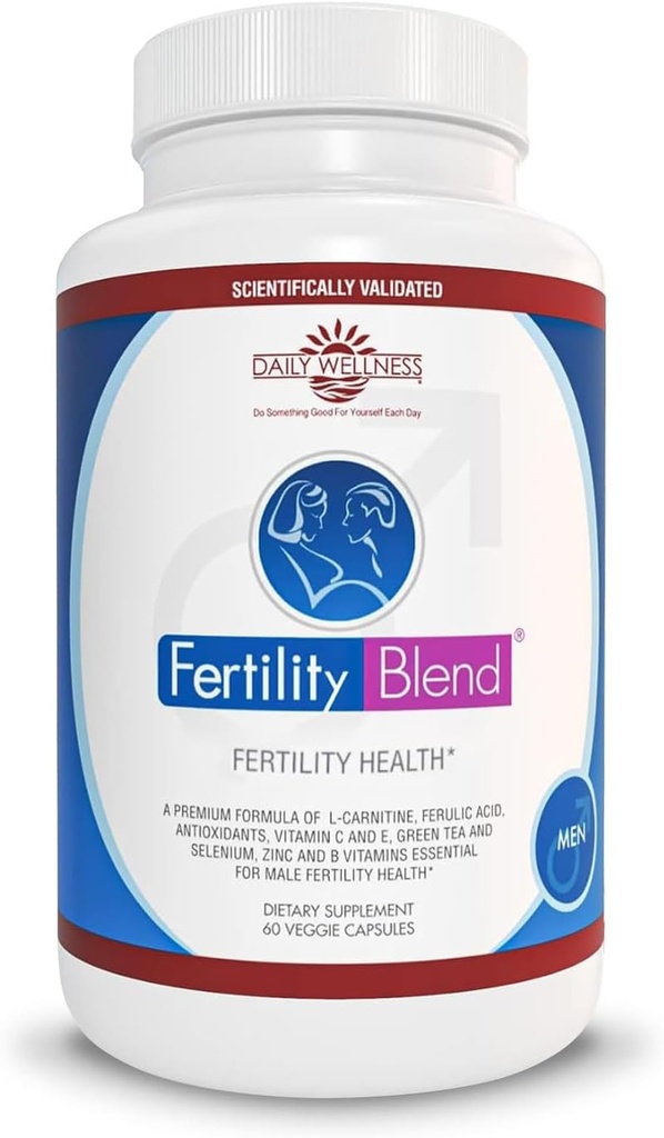 Daglig Wellness for mænd - mandlige fertilitet kosttilskud, Vitamin Blend piller - Mandlige greve Pre- Conception for ham - Fertilitet Kosttilskud til mænd - 60 kapsler, 1 pakning