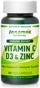 Immunboost Complex - vitamin C 900mg, D3 2.500 IE & Zink 25mg til immunsystemet Support, 72 Veggie Caps