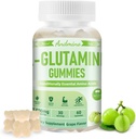 L- Glutamin Gummies 1000 mg, med Trehalose, L Glutamin Supplement Support Intestinal, Boost Immuno & Muscle Health, for voksne & Børn, Non- GMO, Vegan, Gluten Free, Grape Flavor, 60