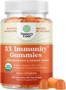 Natures Craft Vegan Organic Immunsupport Gummies - D3 Zink og C-vitamin Gummies for voksne Immunitet - Organic Vitamin D for voksne immunsupport Supplement Gluten Free & Non- GMO (60 Servere)