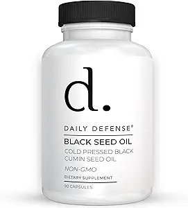 Kold presset Black Seed Oil Kapsler - 90 Greve - Nigella Sativa til hår, hud & forbedret immunitet - Vegan, Gluten- fri, Non- GMO Black Cumin Seeds Oil