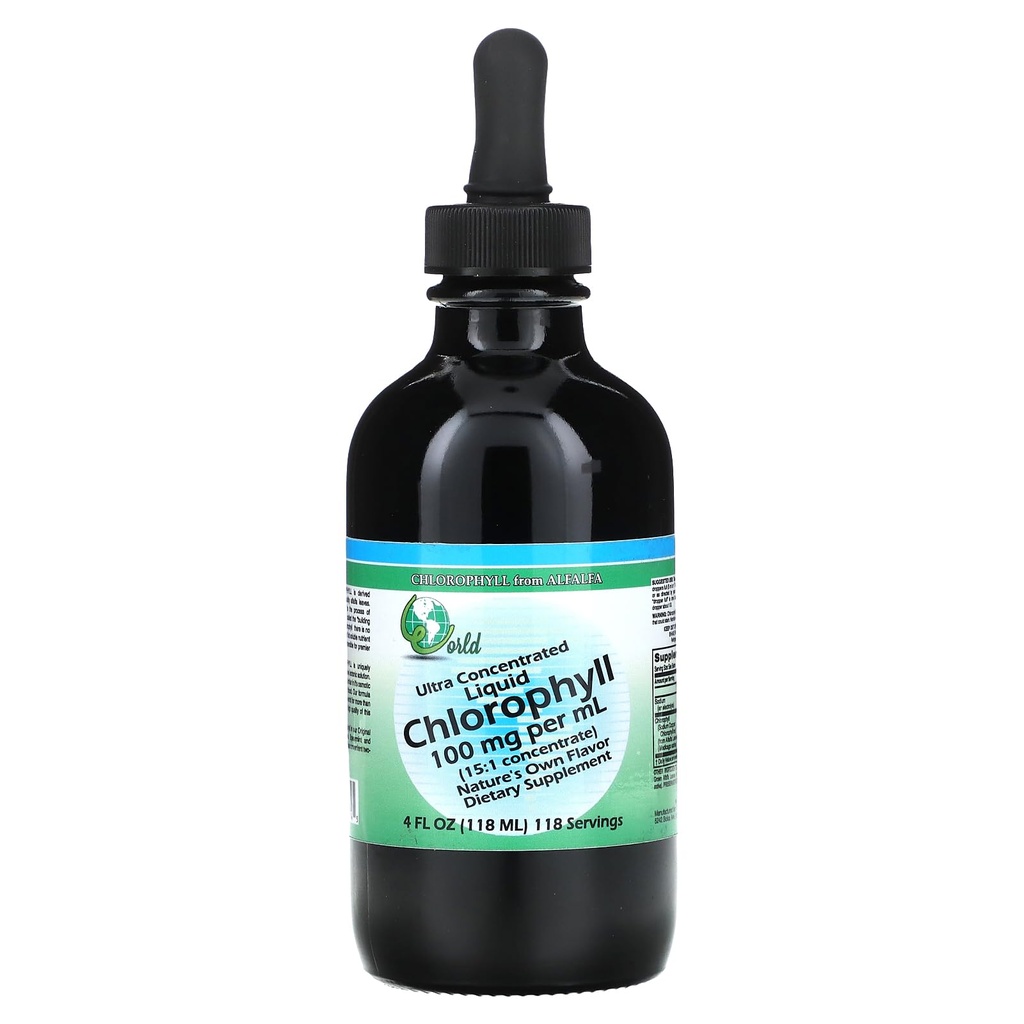 WORLD ORGANIC Liq Chlorophyll 15: 1 Koncentrat, 0,02 Pund