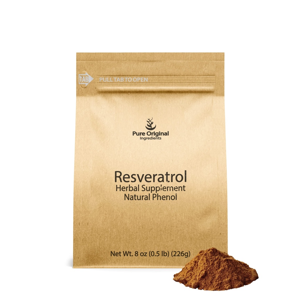 PURE ORIGINAL INGREDIENSER Resveratrol Powder, 8 oz, Phytoalexin, Polygonum Root Extract