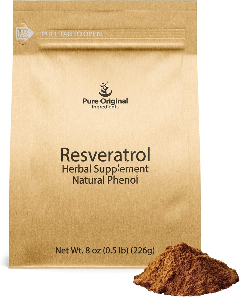 PURE ORIGINAL INGREDIENSER Resveratrol Powder, 8 oz, Phytoalexin, Polygonum Root Extract
