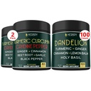 Bundle 7in1 Gurkemeje & 6in1 Mælkebøtte supplement - Support Heart, fordøjelse Sundhed og immunsystem