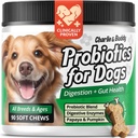 Charlie & Buddy Pet Probiotika til hunde Aid Gut Flora, hund Probiotika til fordøjelsessygdomme med fordøjelsessygdomme, Pumpkin, og Papaya til Upset Mave, 90 Soft Probiotiske Chews til hunde, Duck Flavor