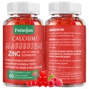 ; Høj Absorption Calcium Magnesium Zink Gummier, Sukker Gratis Calcium Magnesium Zink tillæg med D3