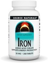Source Naturals Iron, Aminosyrechelat - Kosttilskud, der understøtter energiproduktion - 250 tabletter