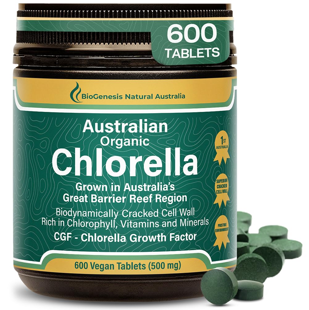Biogenese Organic Chlorella tabletter - 600 Count (500mg)