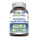 Amazing Formulas Glucosamin Chondroitin & MSM Supplement Note 124; 1850 Mg per Serving Note 124; 240 Kapsler