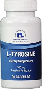 Progressive Labs L- Tyrosine Supplement, 90 Tæl