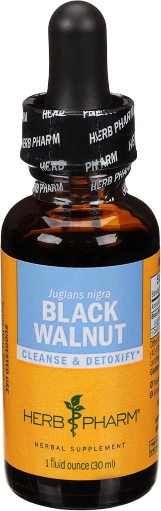 Herb Pharm Black Walnut Liquid Extract til rensning og afgiftning - 1 Ounce