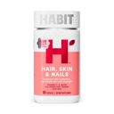Habit Hår, Hud & Nails Supplement (60 kapsler) - Nyt udseende, understøtter Skin Hydration, Hår & Nail Styrke, Biotin 2000mcg, Vitamin A & C, Hyaluronsyre, Rosehip, Vegan, Non- GMO (1 pakke)