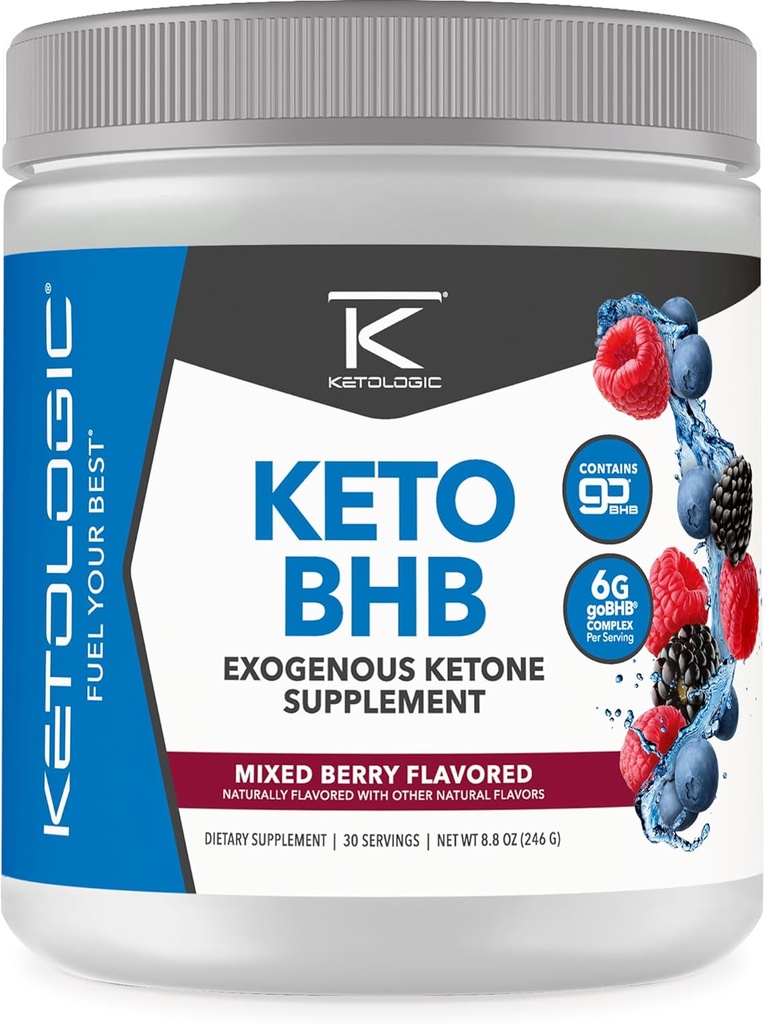 Ketologisk Keto HB (blandet berry flavor) 30 Servering - Exogent Keton tillæg med goHB, Beta- Hydroxybutyrat Salts