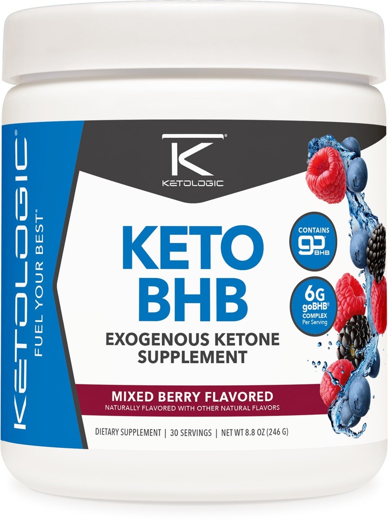 Ketologisk Keto HB (blandet berry flavor) 30 Servering - Exogent Keton tillæg med goHB, Beta- Hydroxybutyrat Salts