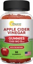aSquared Nutrition Apple Cider Vinegas Gummies - 1500mg med moderen - 90 ACV Gummies w / vitamin B6 & B12, Folinsyre - Vegansk Gummy Supplement Alternativ til kapsler piller & drikke