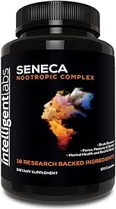 Intelligent Labs Seneca Nootrop Brain Support Supplement: 124; Fokus, Memory & Clarity