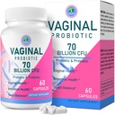 Vaginal Probiotika, PH Balance for Kvinder, 70 Millioner CFU 'er Kvinder Probiotiske for Vaginal Sundhed, Urinal, Odor Control, Flor, Ph Balance & Hormone, med Prebiotic & D- Mannose - Hylde Stable, 60 Caps