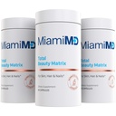 MiamiMD Total Beauty Matrix Collagen Kosttilskud til kvinder - Kollagen kapsler med C-vitamin til hår, hud og negle - Cruelty Free - (60 kapsler) - 3 pakke