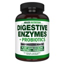 Digitale enzymer med probiotika - Multi Enzyme Nutritional Supplement - Acidophilus Bromelain Papaya Papain Lipase & Lactase - Forbedre fordøjelsen - 120 piller - Arazo Nutrition