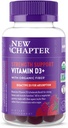 Nyt kapitel Organic Vitamin D3 + Gummies - 52% mindre sukker §, 1.000 IE USDA Organic Vitamin D, One Daily Gummy for Strong Bones & Muscle Function, Non- GMO, Gluten Free, blandet berry smag, 60ct
