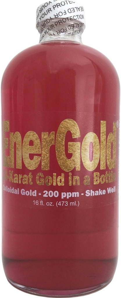 EnerGold ® 99,99% -Pure Ultraconcentreret 200- ppm Ruby- rød kolloid guld. Deflect stråling & EMF 'er, Reparation DNA, Regenerate Pineal Gland, Forynge alle væv af kroppen, Energize din Aura,...