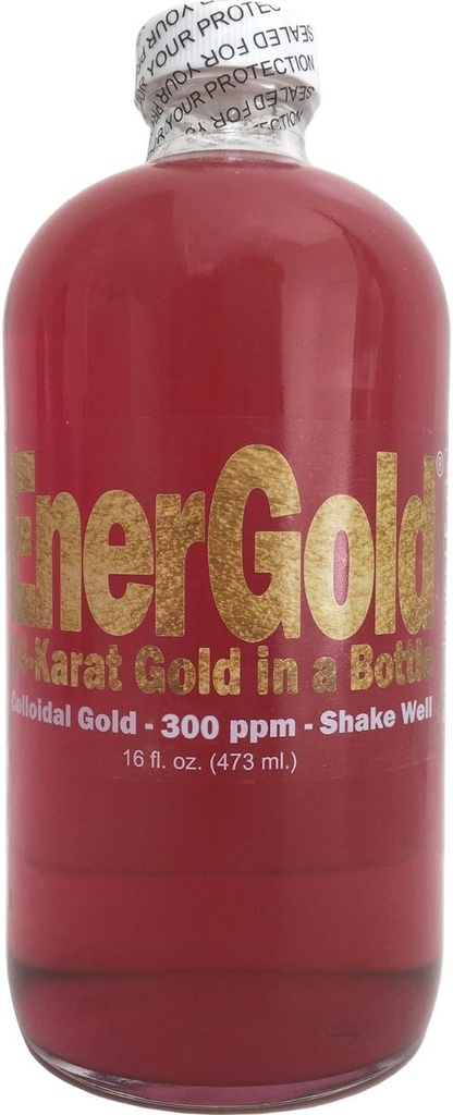 EnerGold ® 99,99% -Pure Ultraconcentreret 200- ppm Ruby- rød kolloid guld. Deflect stråling & EMF 'er, Reparation DNA, Regenerate Pineal Gland, Forynge alle væv af kroppen, Energize din Aura,...