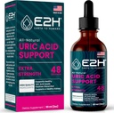 E2H Urisyre Support - Tart Cherry og Devil 's Claw - Understøtter Urisyre Sundhed og Nyre Funktion Non- GMO - Vegan - 2 Fl Oz
