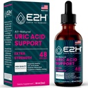 E2H Urisyre Support - Tart Cherry og Devil 's Claw - Understøtter Urisyre Sundhed og Nyre Funktion Non- GMO - Vegan - 2 Fl Oz