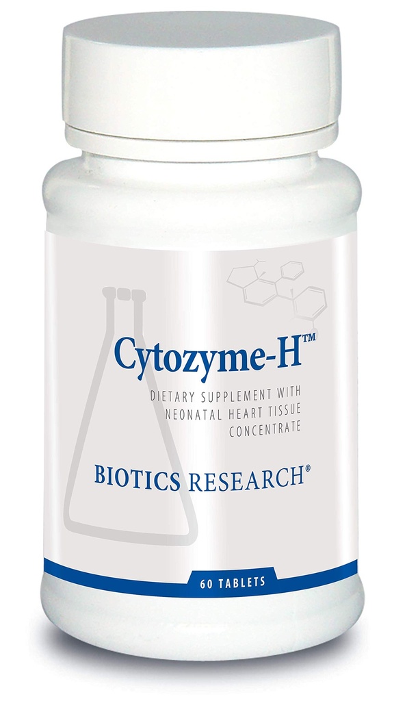 Bioteknologi forskning Cytozyme H Glandulær cardiovaskulær støtte, Bovin Heart Koncentrat, fremmer Muskulær støtte, Øger energi, Scalase, Catalase, Potent Antioxidant Aktivitet 60 tabletter