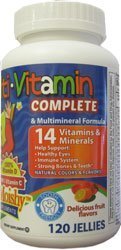 Onkel Moishy Childrens Multi- Vitamin Mineral Jellies with Cholin - 120 Jellies by Onkel Moishy