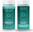 Iwi Omega-3 Minis & Heart Omega-3 Bundle, 30 Servering, Vegan Plant-baseret Alger Omega 3, Krill & Fish Oil Alternative, Ingen Fishy Aftersmage