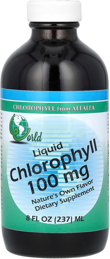 World Organic - Chlorophyll Flydende 100mg, 8 oz væske