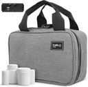 Kaddy Secure Pill Organizer Box, Opbevaring for flasker af medicin eller kosttilskud; toilettry; Rejser eller hjem, TSA godkendt lås (Grey)