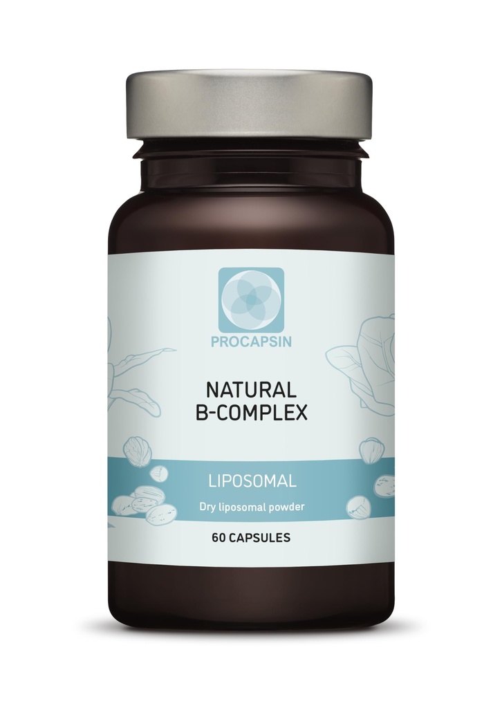 Naturlige Liposomal B komplekse kapsler med alle 6 vigtige B vitaminer (60)