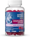 Mors Bliss Kids Elderberry Gummies, Understøtter Immunitet med Black Elderberry, Zink & Vitamin C, Gluten Free & Vegan, Alder 2 År + (60 Greve)