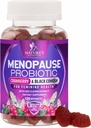 Menopause Kosttilskud til kvinder - 3 milliarder CFU Natural Menopause Relief for Mild Hot Flashs & Night Sweats, PH, Vaginal Health Support Probiotika til kvinder Gummy, Probiotisk supplement - 120 Gummies